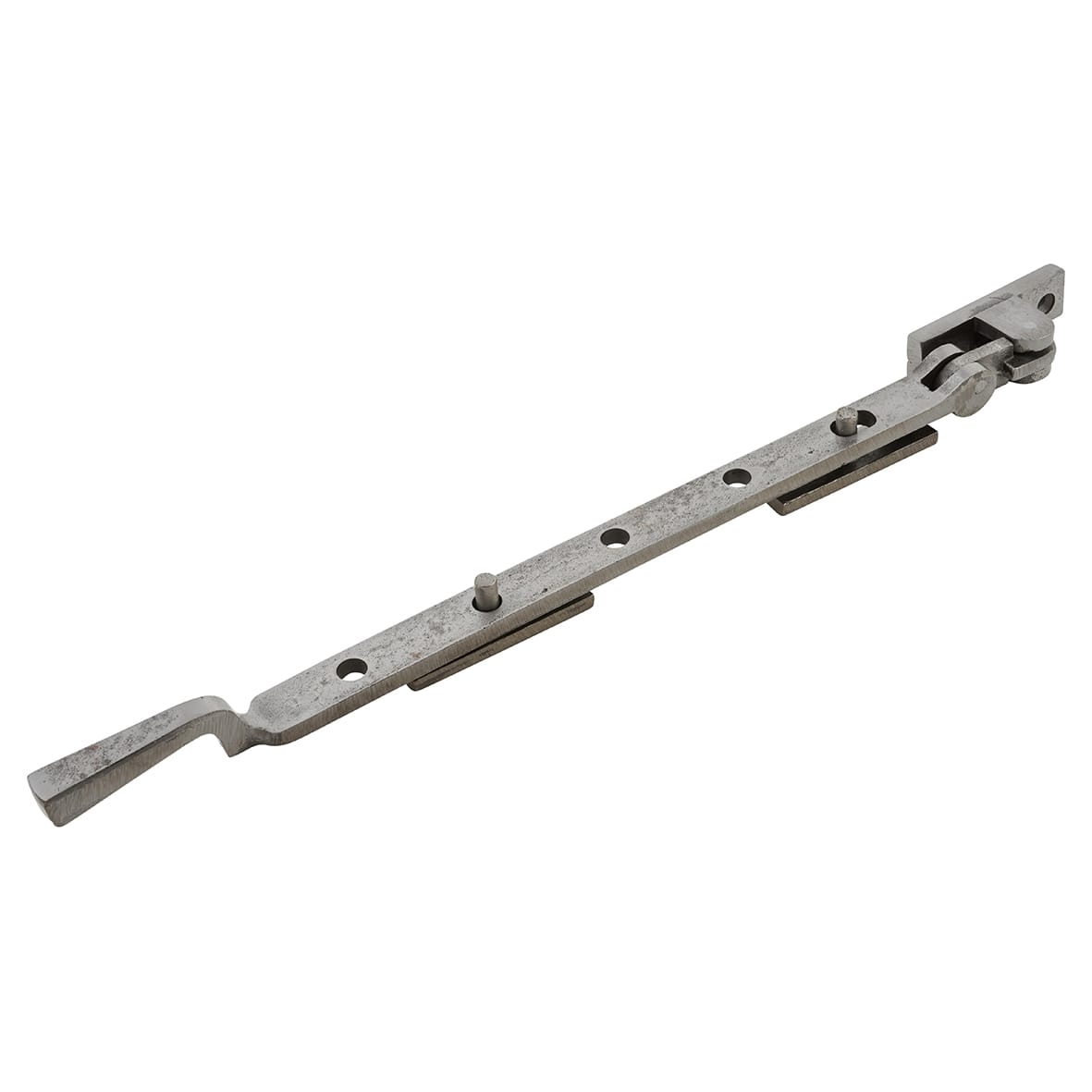 Square Casement Window Stay - 12"/300mm - Polished Iron - view 2