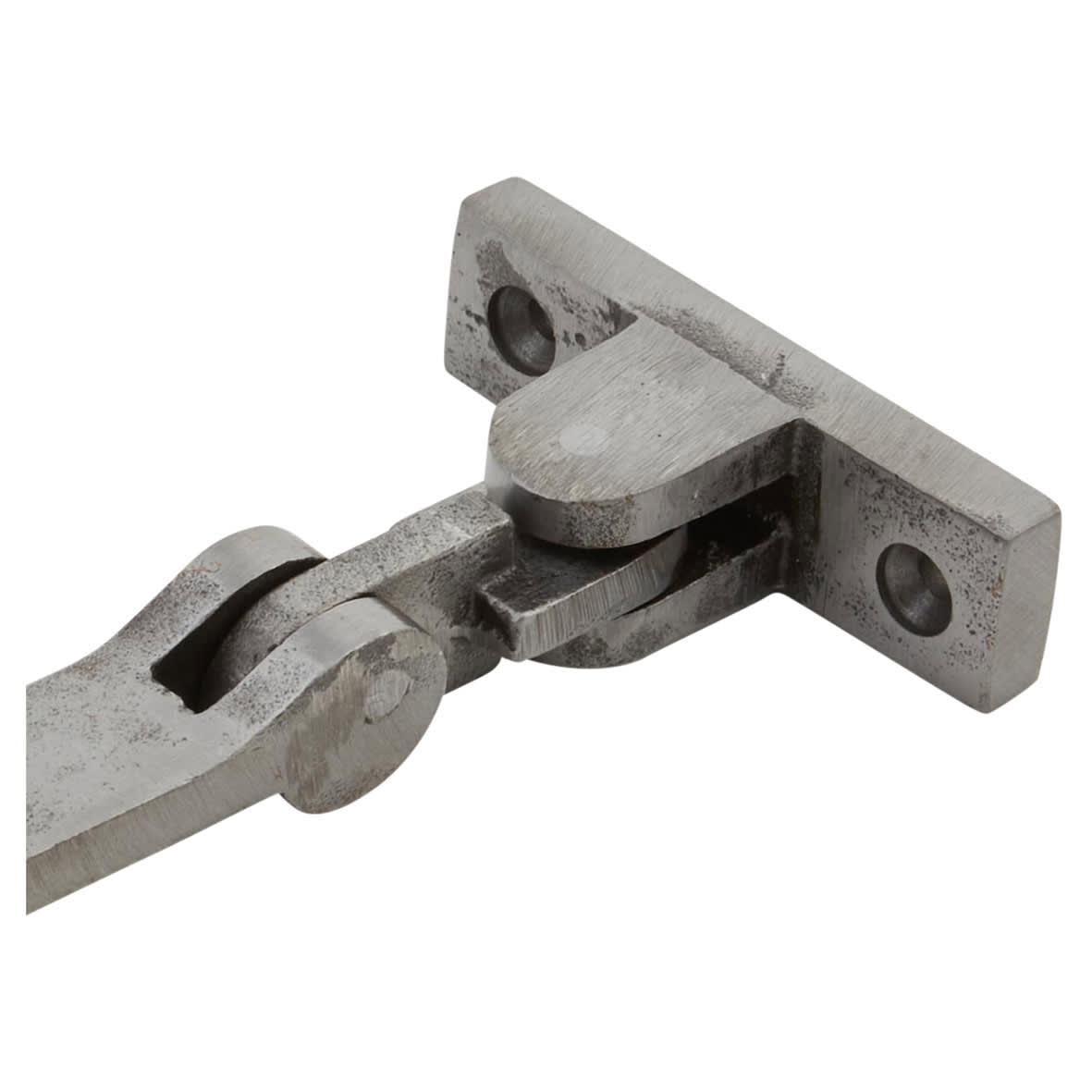 Square Casement Window Stay - 12"/300mm - Polished Iron - view 5