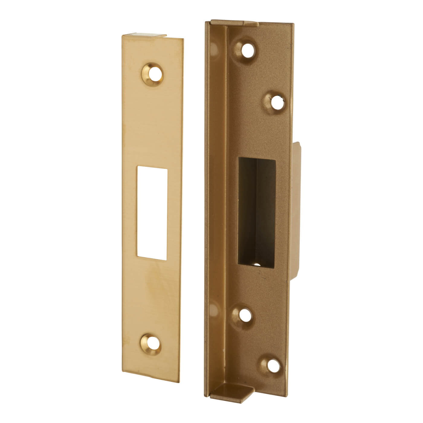 13mm Rebate Kit to suit 3G141E Heavy Duty Deadlocks - Polished Brass - view 2