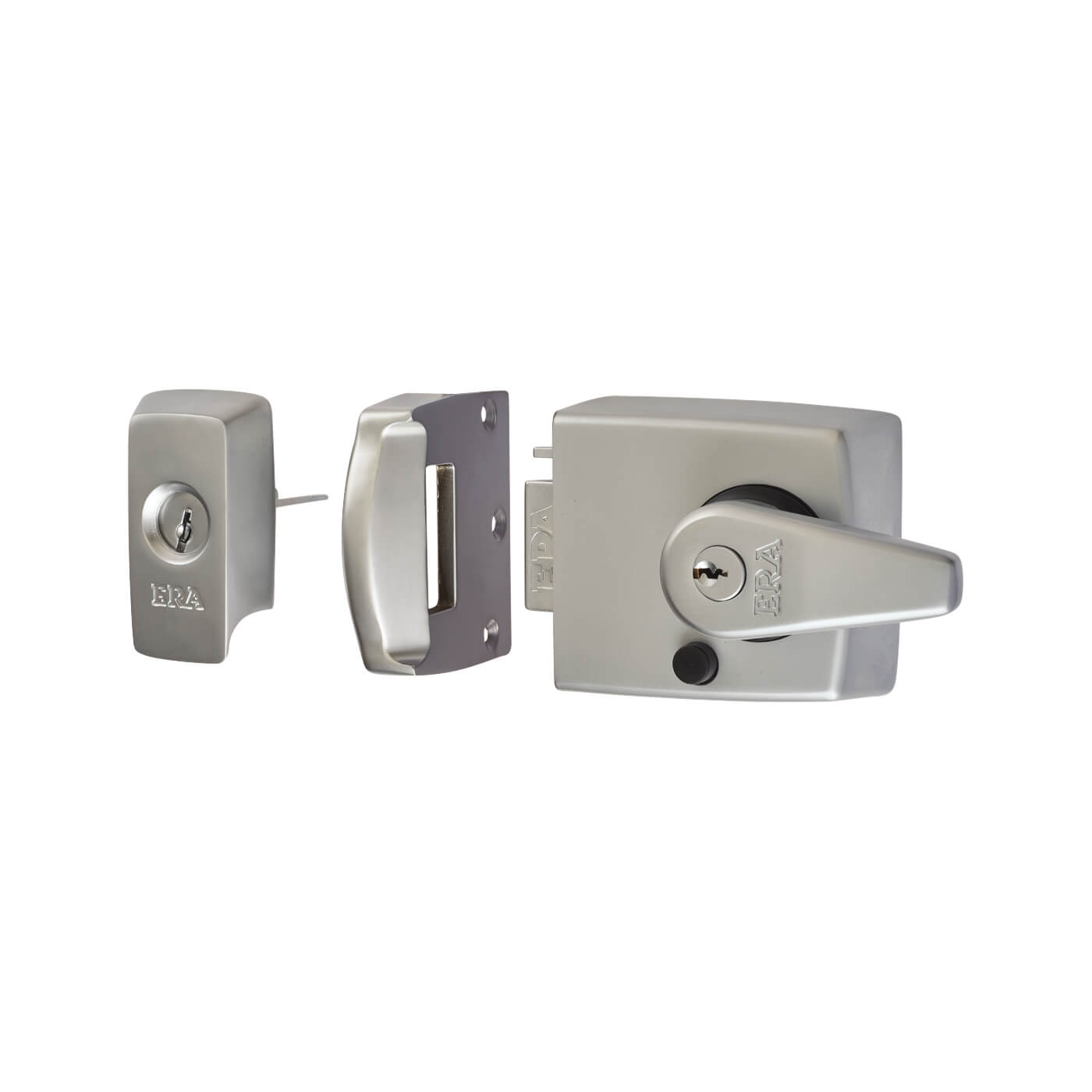 BS 3621:2007 Double Locking Nightlatch - 60mm Backset - Satin Chrome Case/Cylinder - view 2
