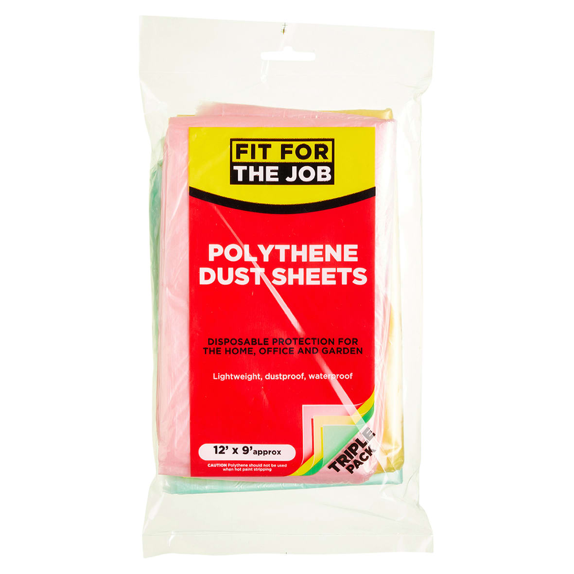 Polythene Dust Sheets - 12' x 9' - Pack of 3 - view 2