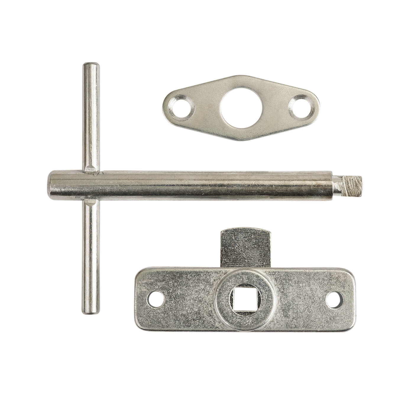 Budget Lock, Key and Escutcheon - Rim - 67.5 x 19.5 x 9mm - Zinc Plated - view 2