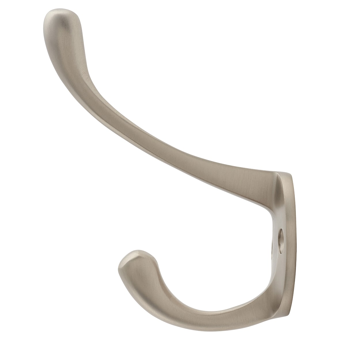 Victorian Single Hat & Coat Hook - 80 x 35mm - Satin Nickel - view 2