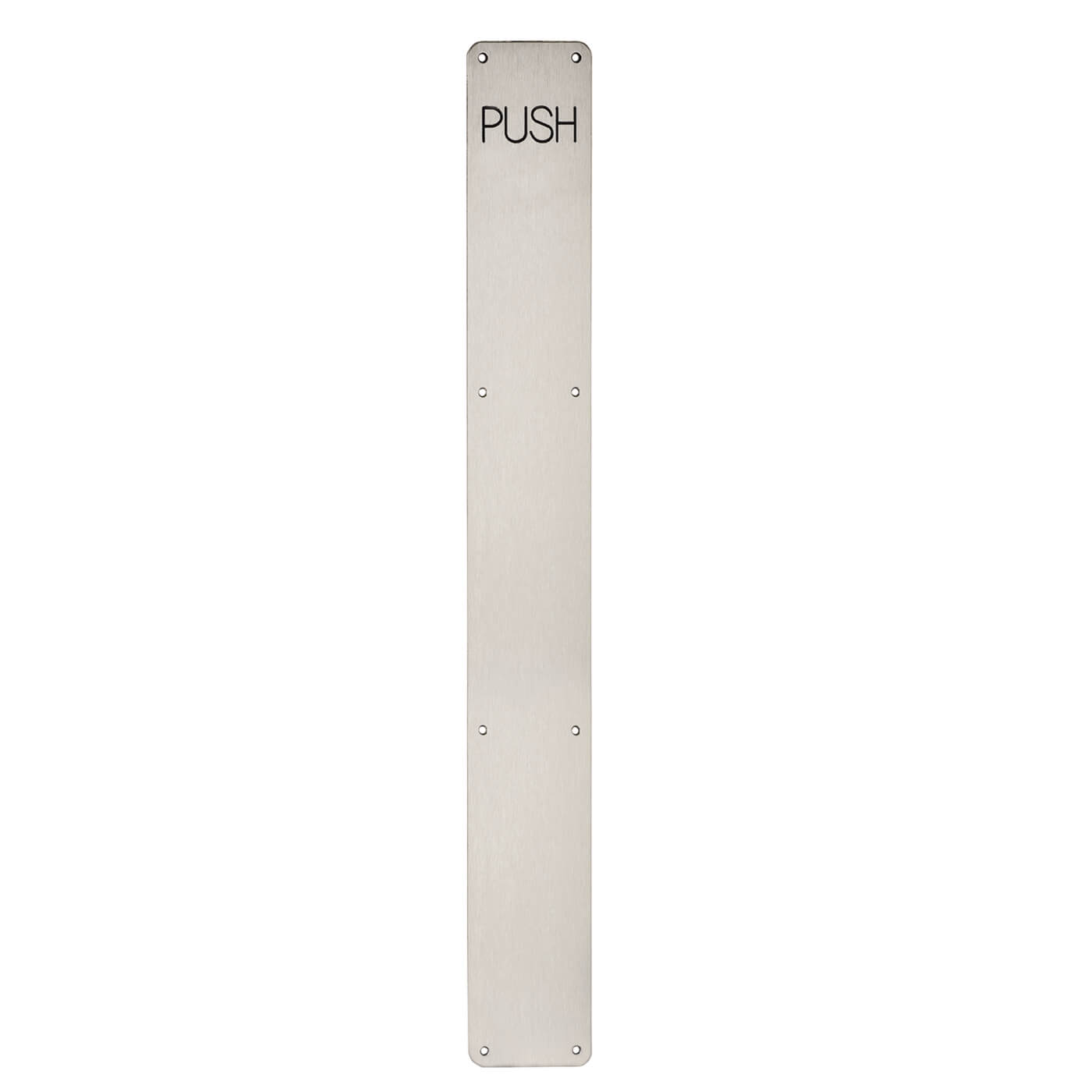 Stainless Steel Finger Plate - Push - 625 x 80 x 1.5mm - Satin - view 2