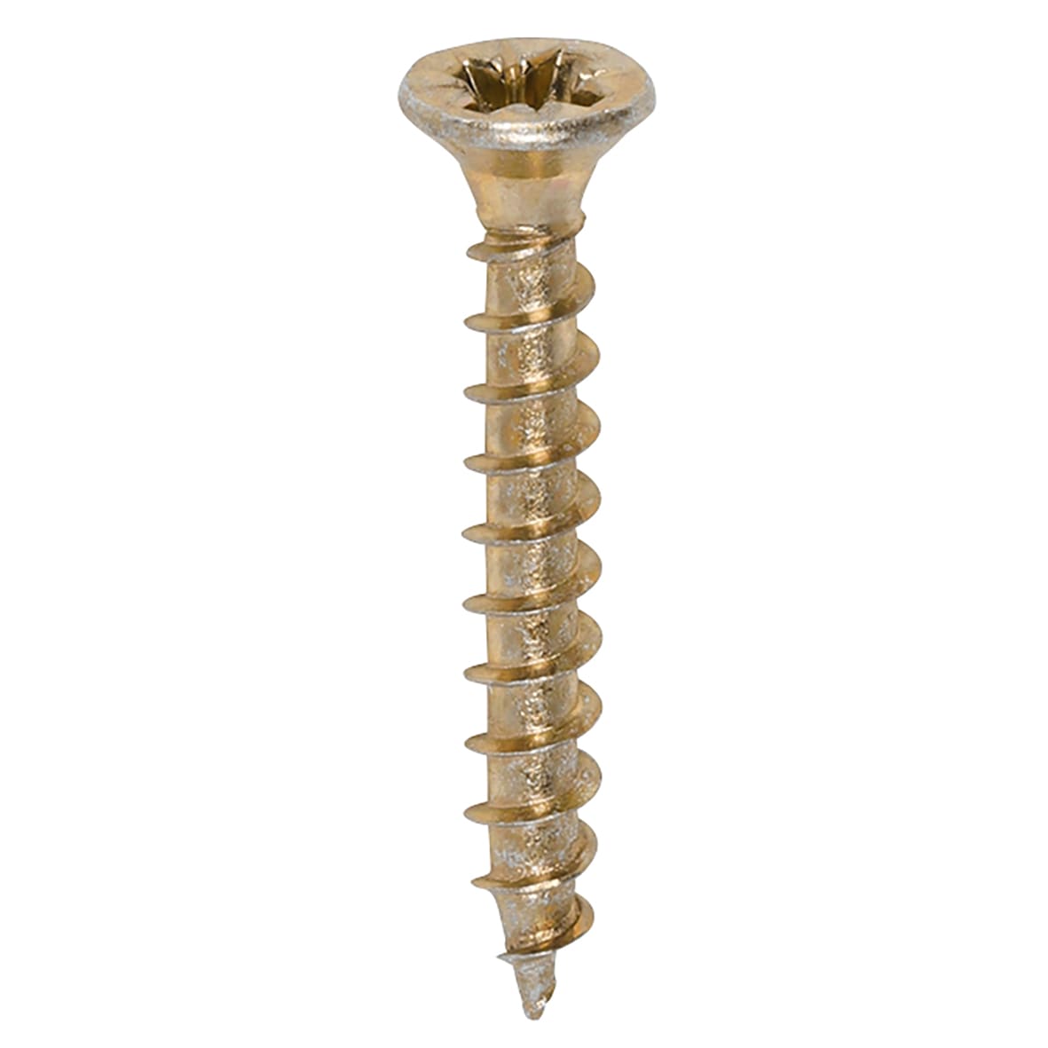 Solo Chippy Pozi Countersunk Wood Screws - 3.5 x 25mm - Yellow Zinc - Pack of 200 - view 3
