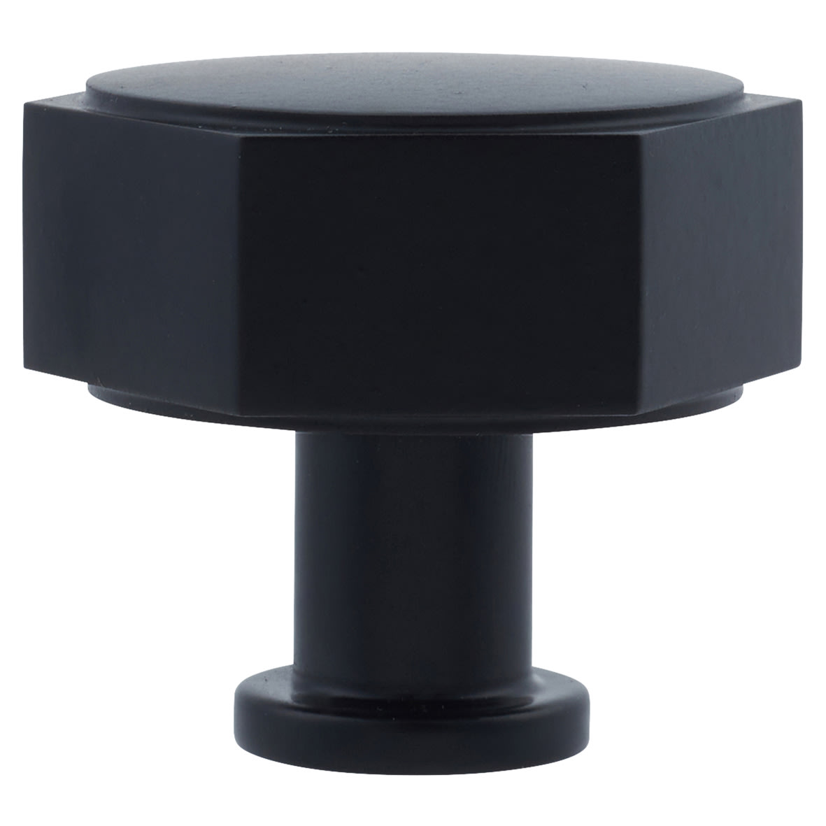 Vesper Hex Cabinet Knob - 40mm Diameter - Matt Black - view 2