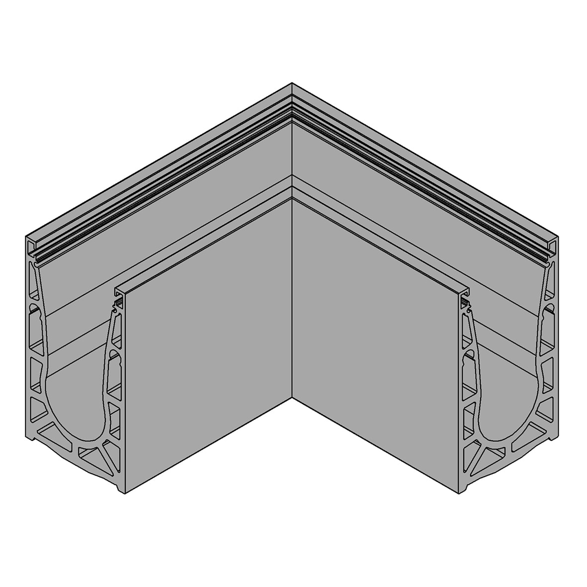 VetroMount Corner for Top Mount Profile - 200 x 200mm - Anodised Aluminium - view 2