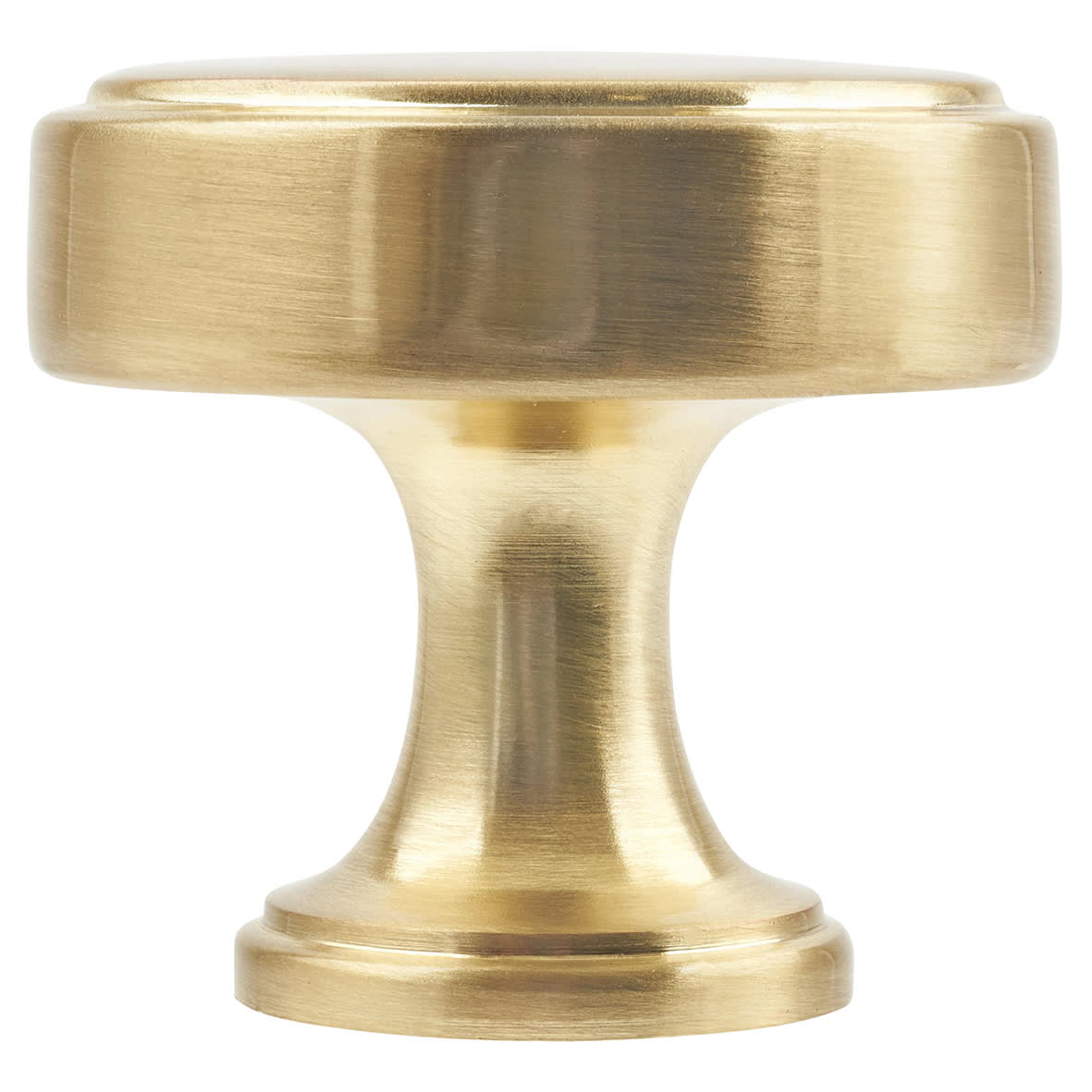 Crofts & Assinder Calgary Round Cabinet Knob - 40mm Diameter - Satin Brass - view 2