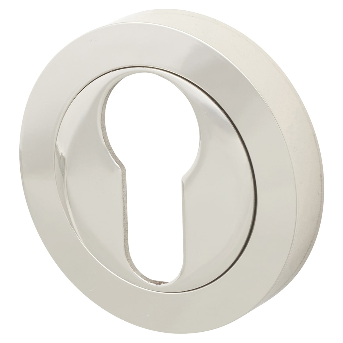 Polished Nickel Euro Lock Door Handles on Rose Pack - Ella Range - view 5