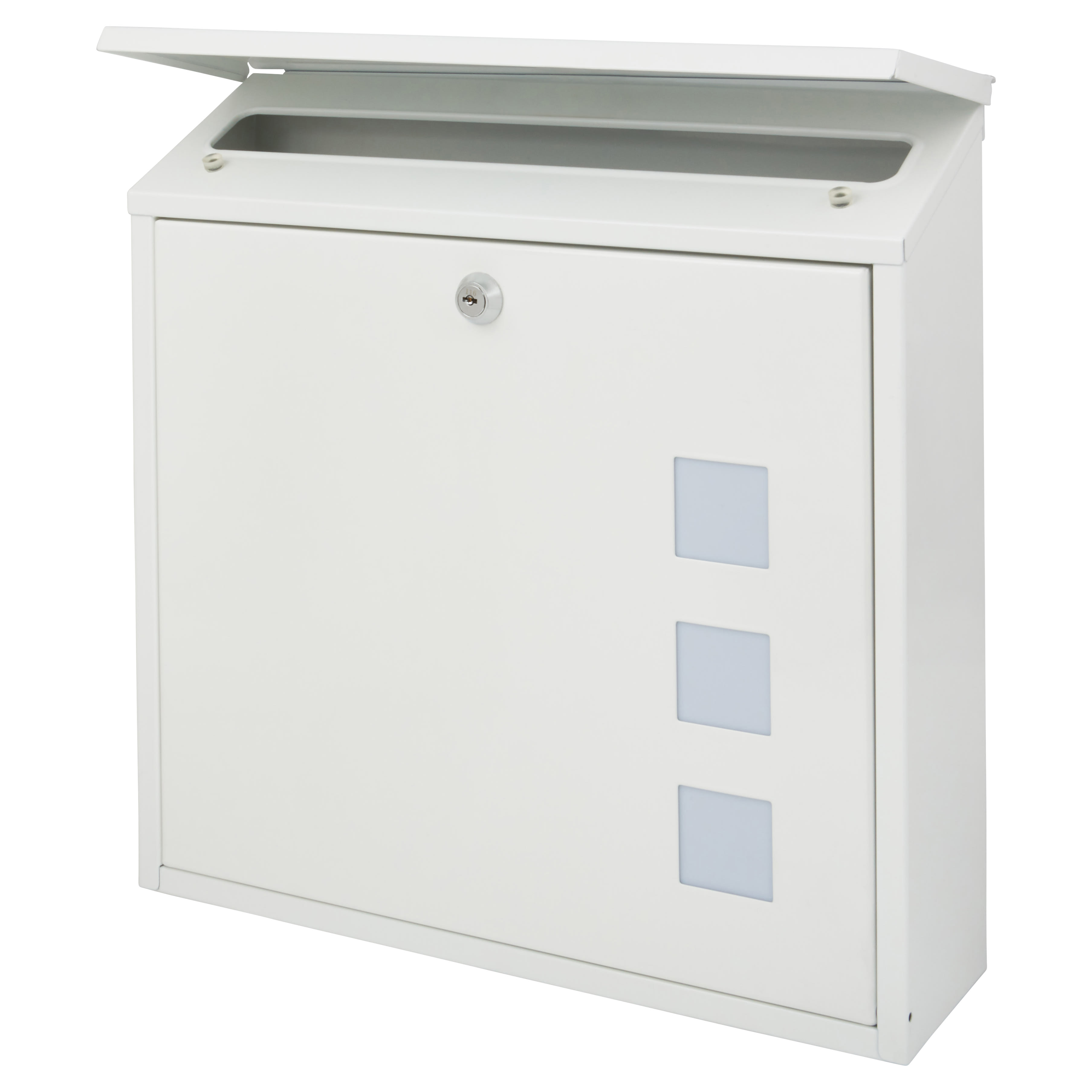 Aire Postbox - 370 x 364 x 114mm - White - view 3