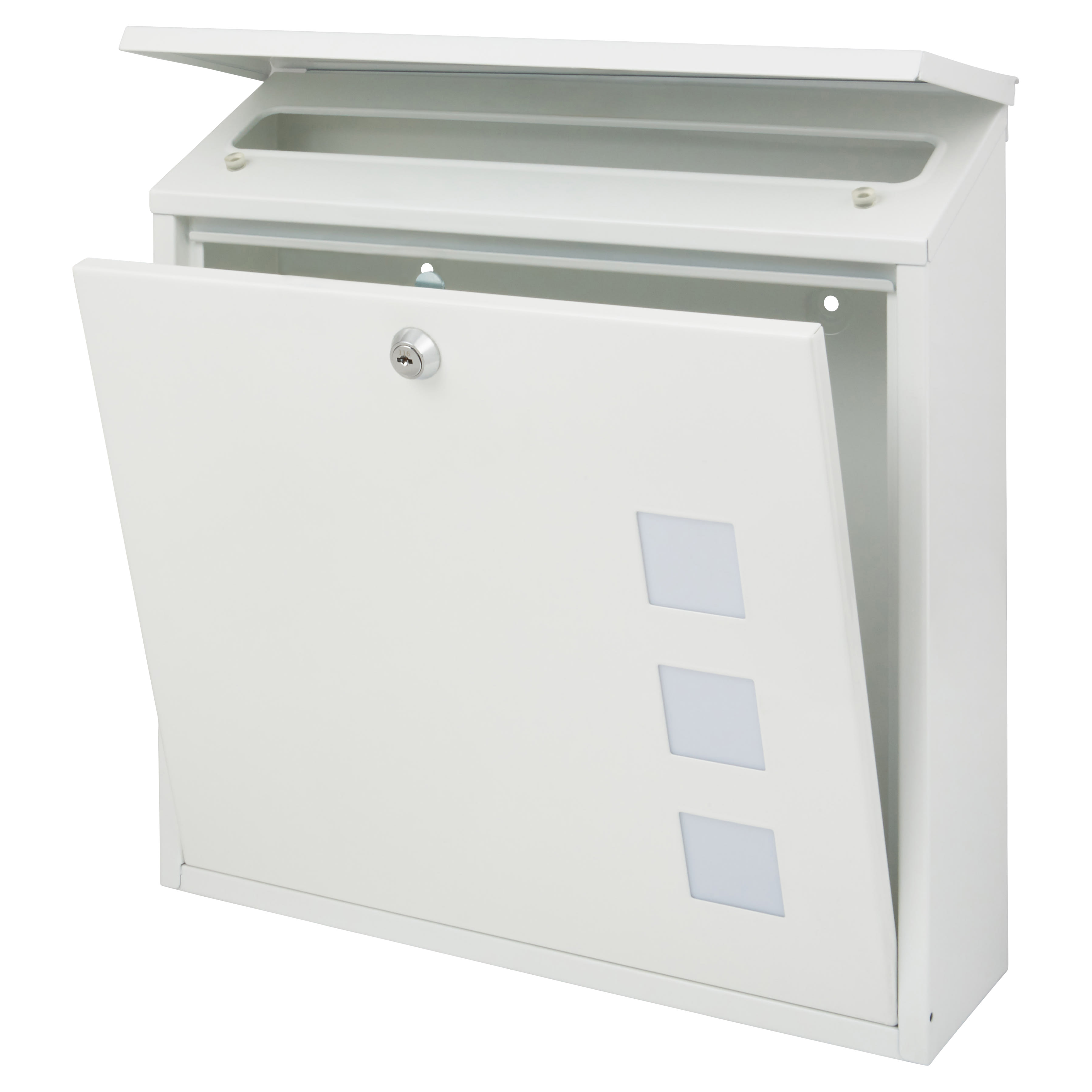 Aire Postbox - 370 x 364 x 114mm - White - view 4