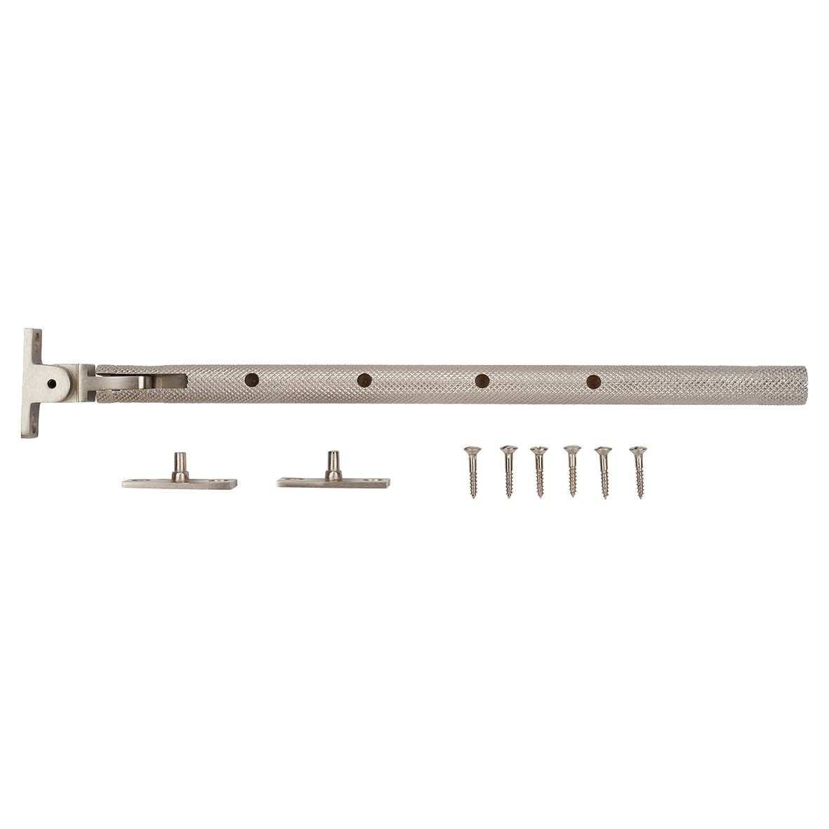 Willow Knurled Casement Window Stay - 8"/200mm Length - Satin Nickel - view 5