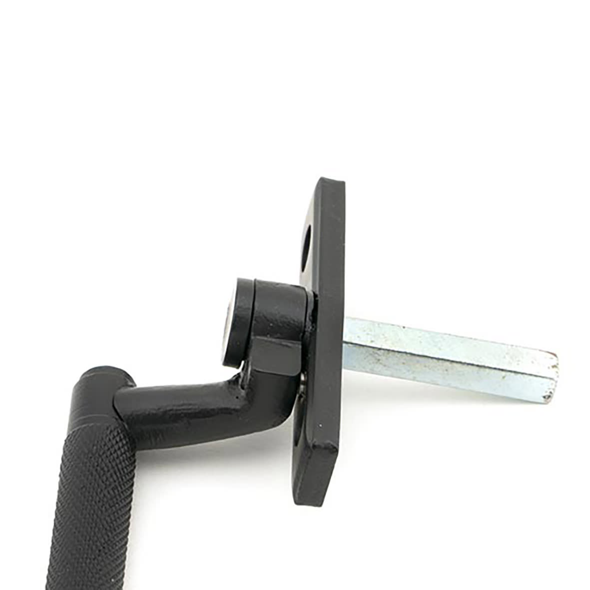 Brompton Knurled Locking Espagnolette Casement Window Handle - Left - Matt Black - view 5
