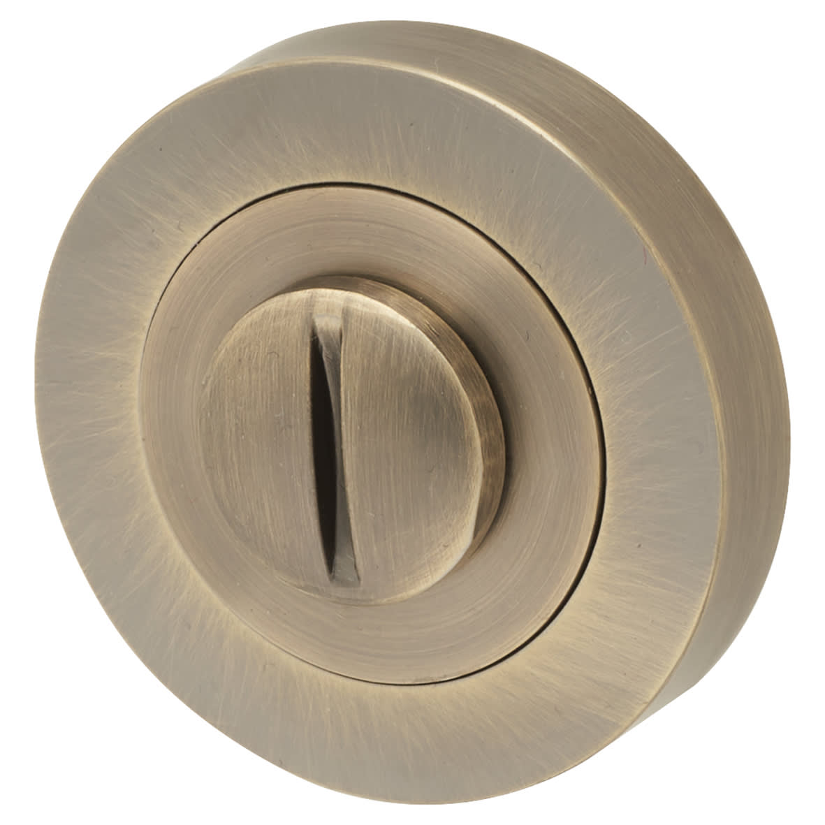 Bathroom Turn & Release - 50mm Diameter - Antique Brass - view 2