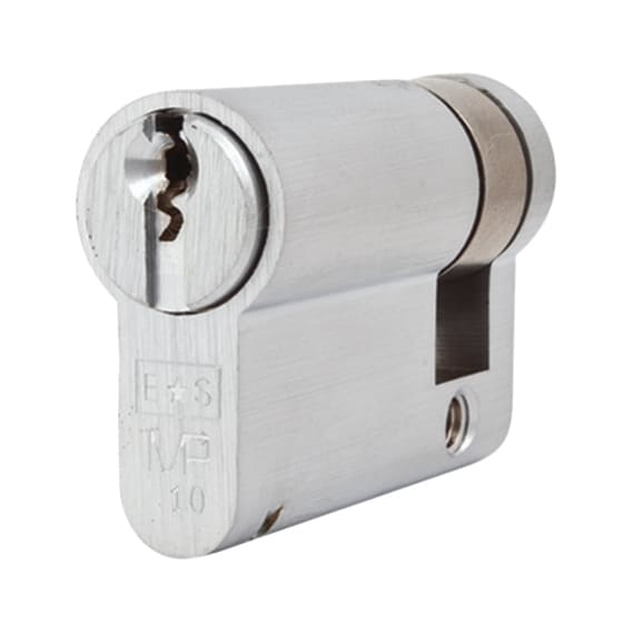 10 Pin 45mm Euro Single Cylinder - 35 + 10mm - Satin Chrome - Keyed to Differ - view 2