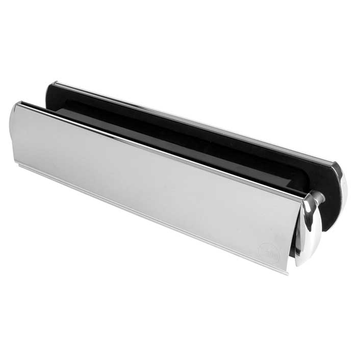 Platinum Letter Plate - 321 x 65mm - Door Thickness 40-80mm - Polished Chrome - view 2