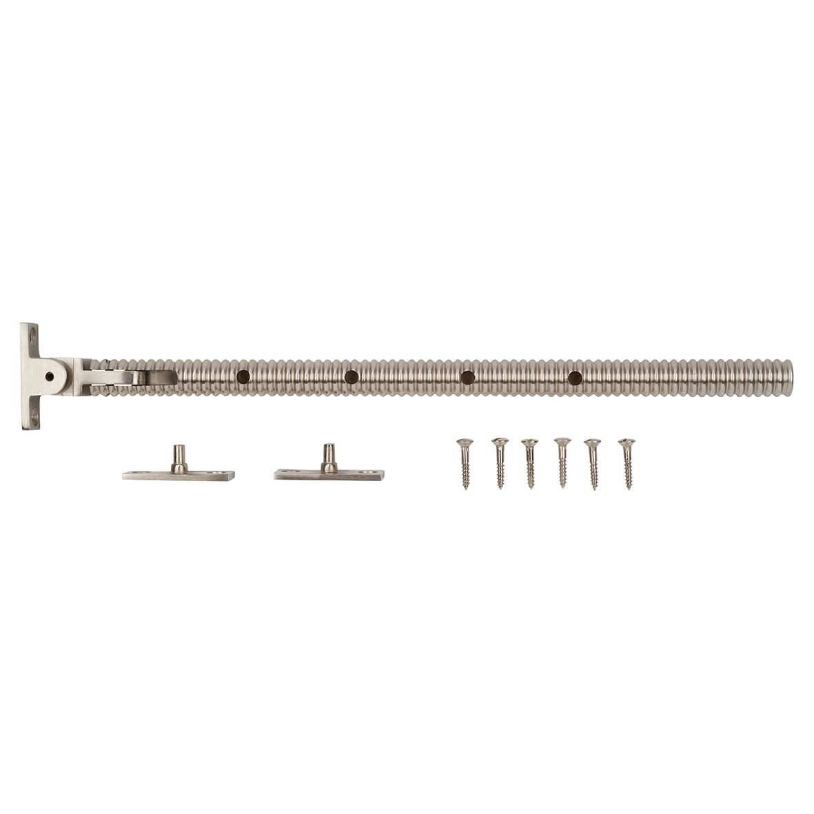 Iris Reeded Casement Window Stay - 8"/200mm Length - Satin Nickel - view 5