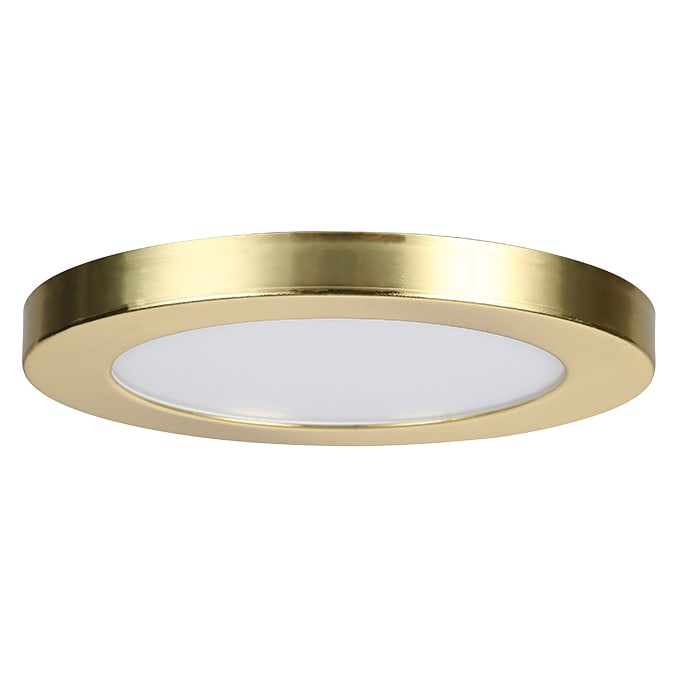 Forum Spa Tauri Magnetic Bezel for 12W Flush LED Bathroom Ceiling Light - Satin Brass - view 3