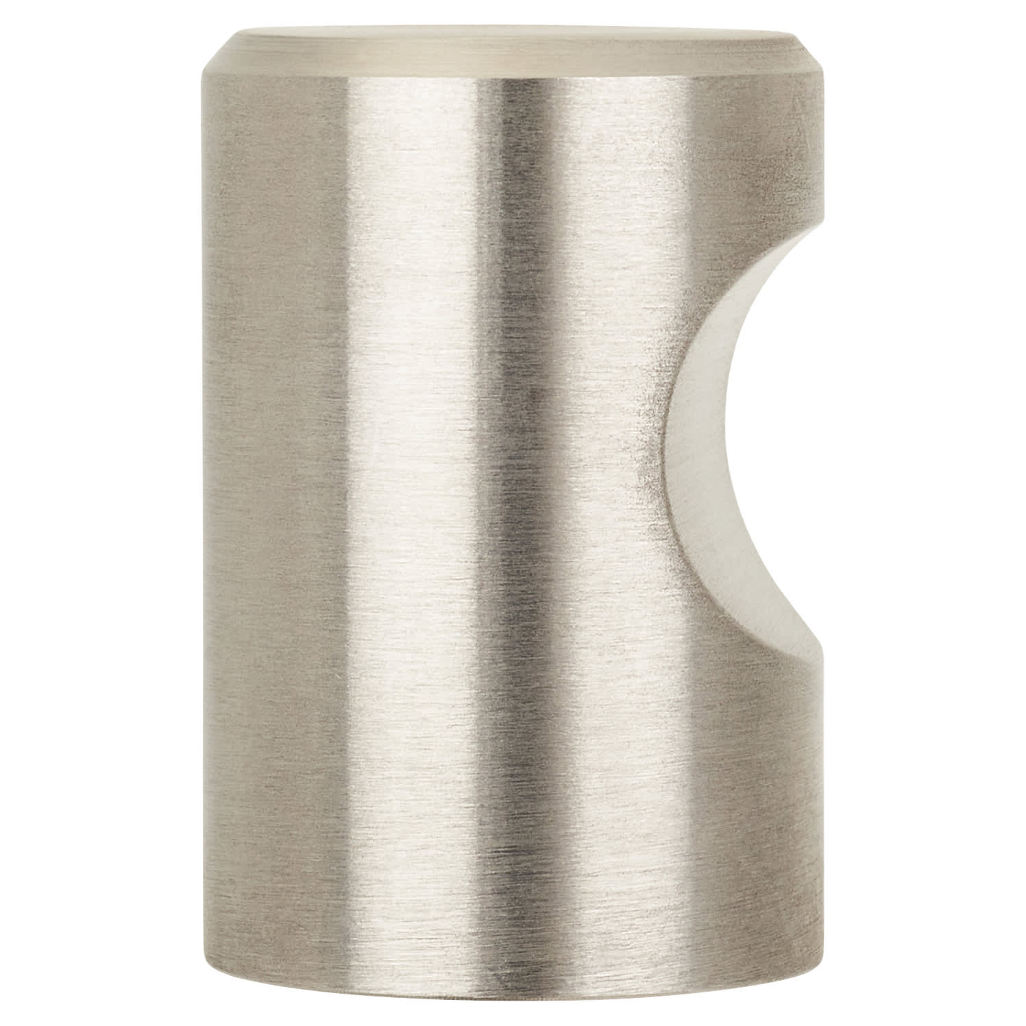 Solid Turned Cylinder Cabinet Knob - 20mm Diameter - Satin Stainless Steel - view 3