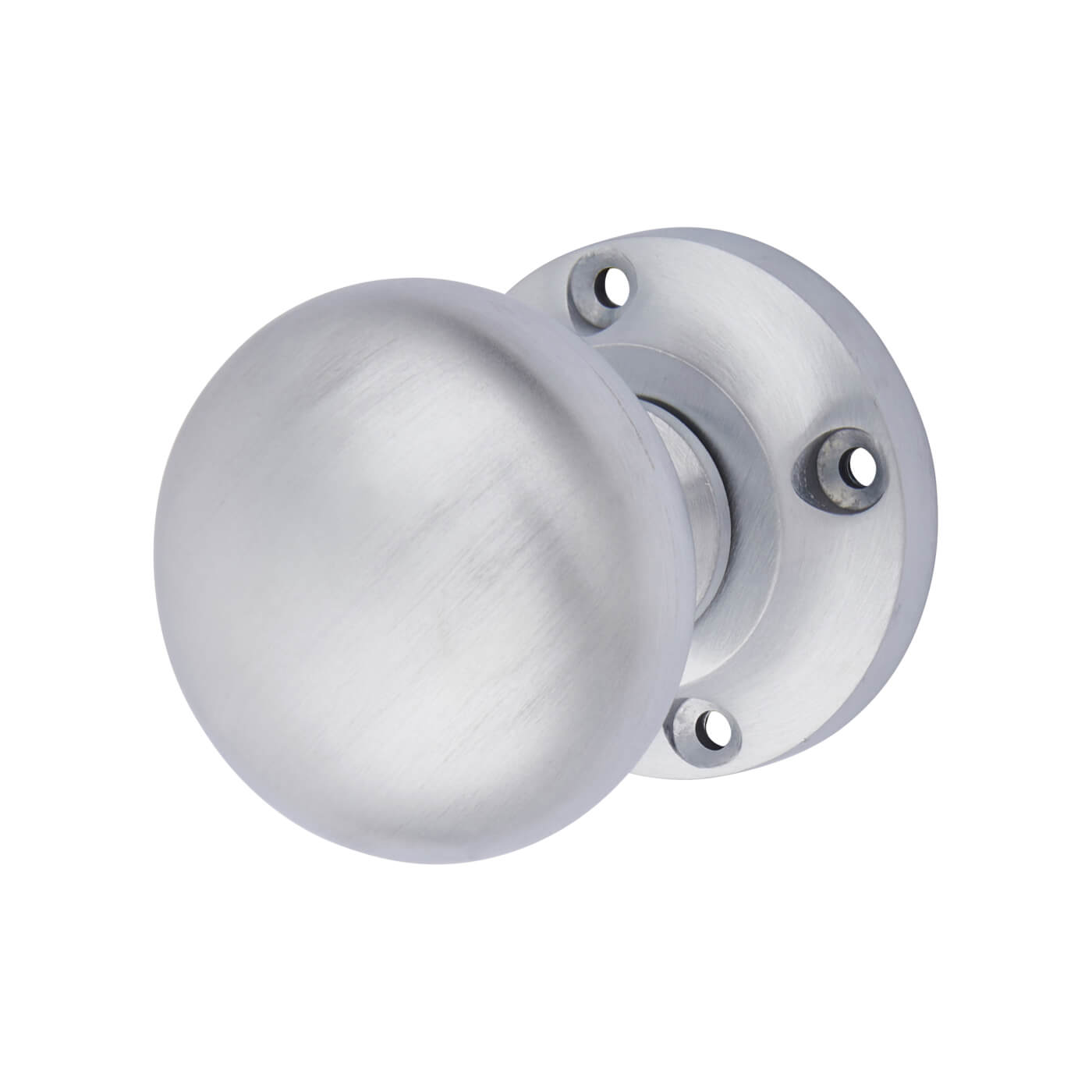 Marcus Satin Chrome Mortice Door Knob - 57mm Rose Diameter - Victoria Range - view 2