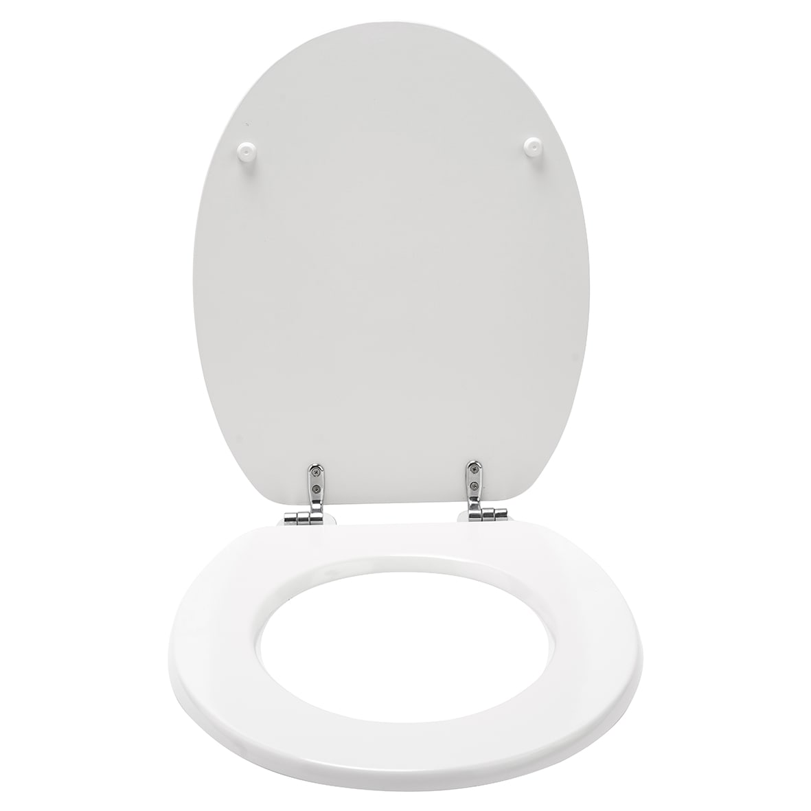 Kielder Flexi-Fix Standard Close Wooden Toilet Seat - White - view 2