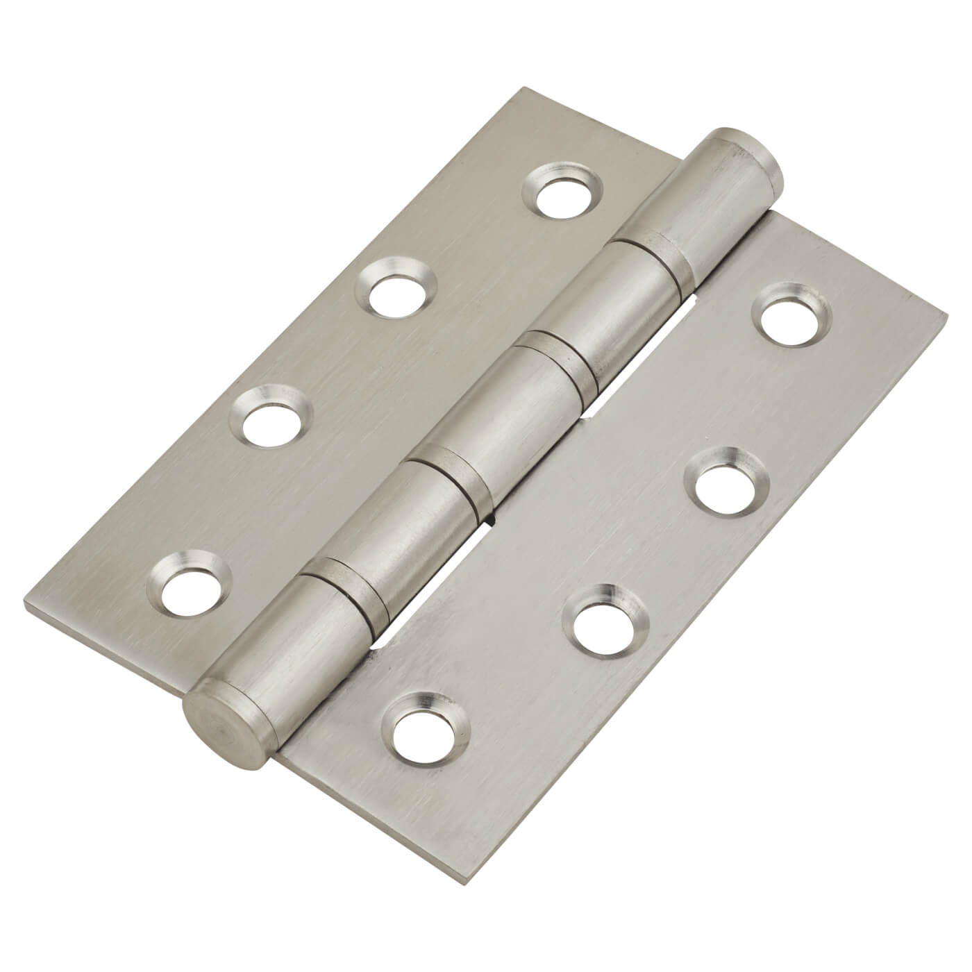 Stainless Steel Washered Butt Door Hinge - 100 x 66 x 2.5mm - Satin Stainless - Pair - view 2