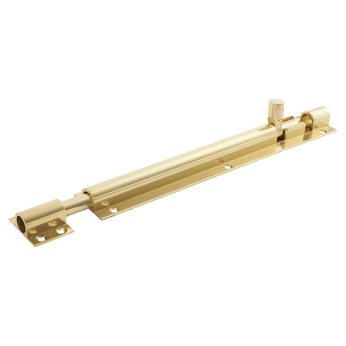 Polished Brass Straight Barrel Bolt - 250 x 40mm - view 2
