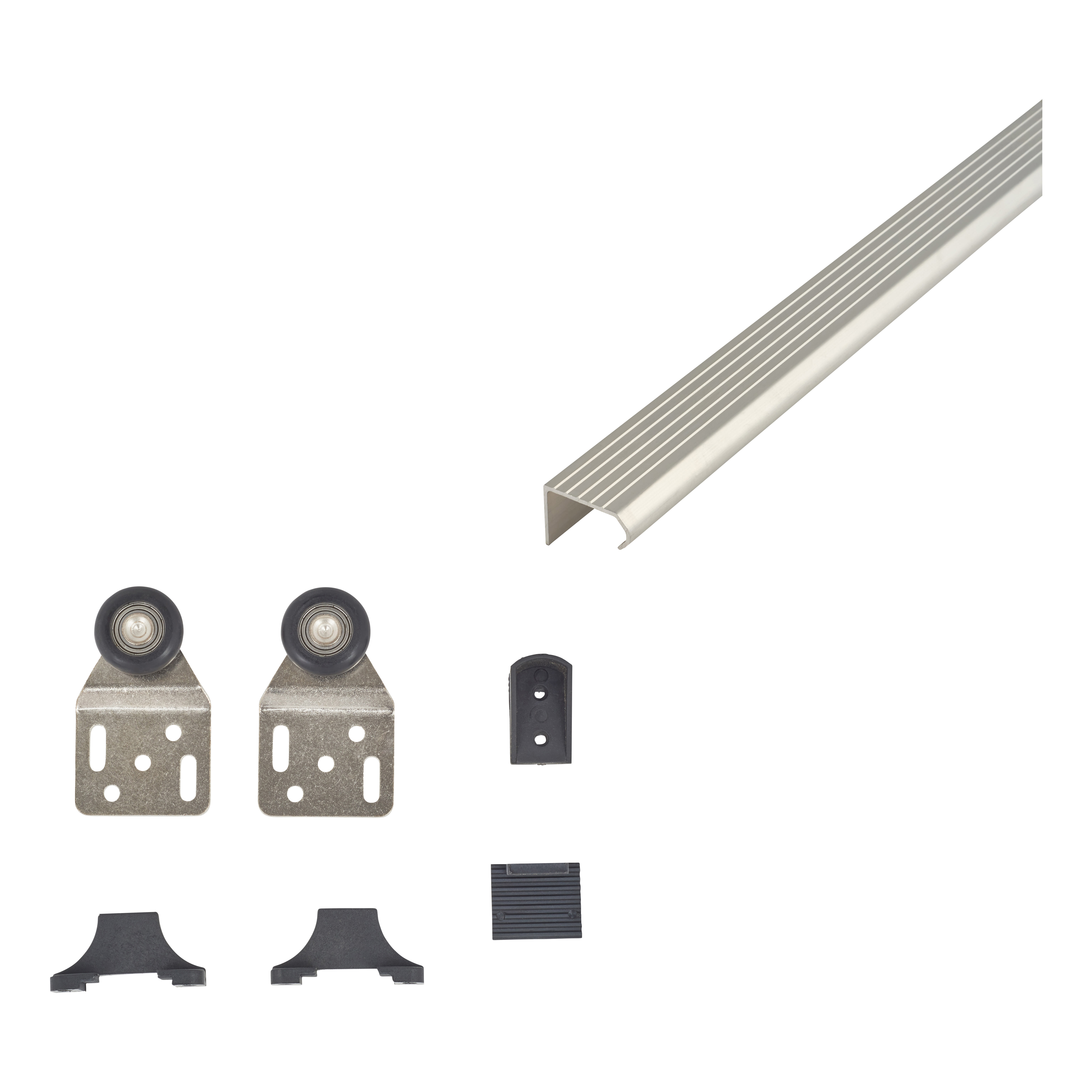 Single Wardrobe Top Sliding Door Kit - 3000mm Track - 30kg Max Door Weight - view 3