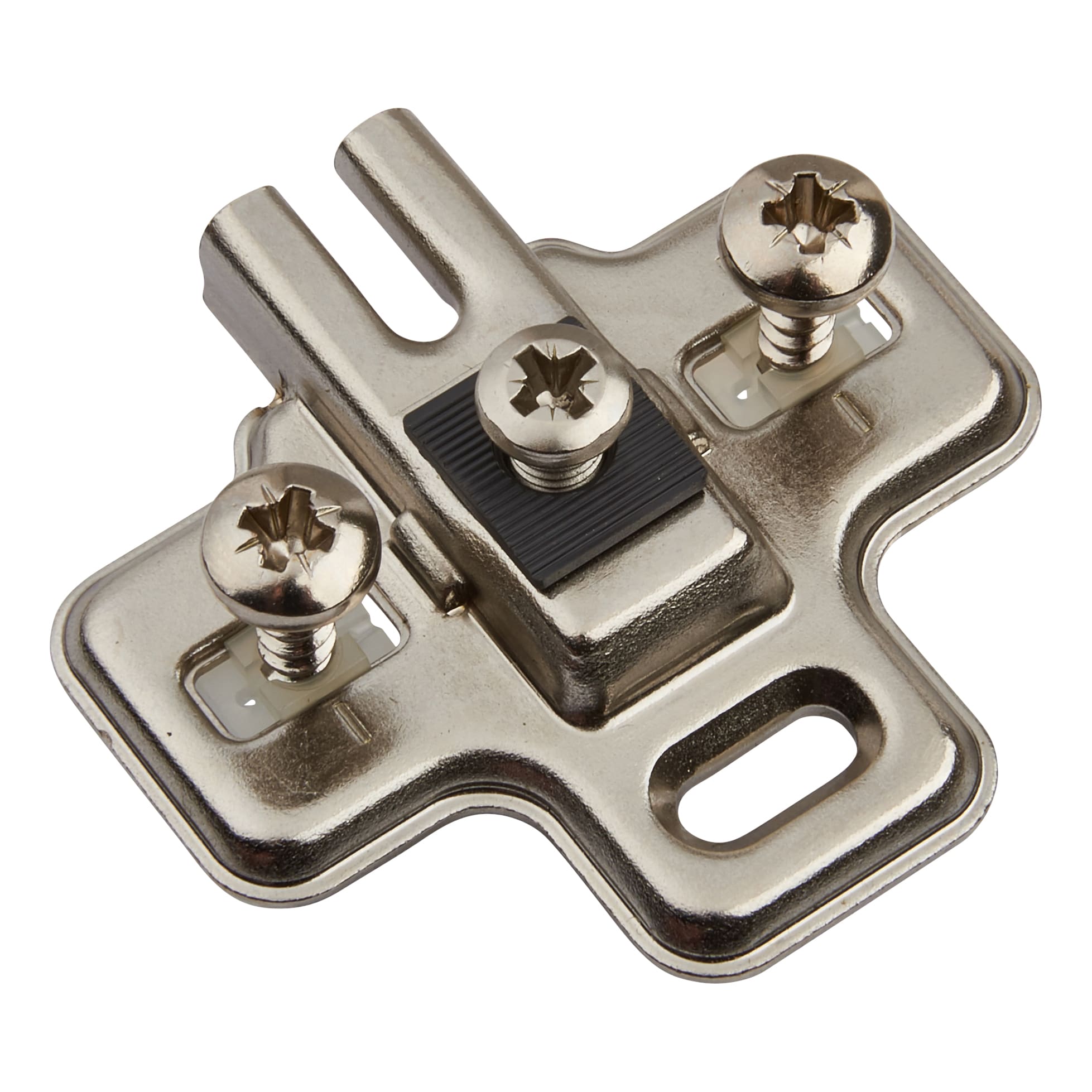 MODUL Cruciform Cabinet Mounting Plate - Expando - 0mm Spacing - Nickel Plated - Pair - view 3