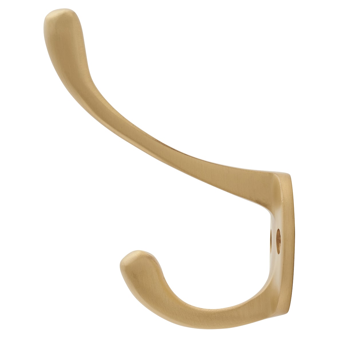 Victorian Single Hat & Coat Hook - 80 x 35mm - Satin Brass - view 2