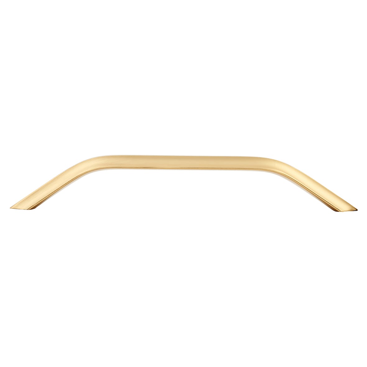 Virgo Bow Cabinet Pull Handle - 160mm Centres - Satin Brass - view 2
