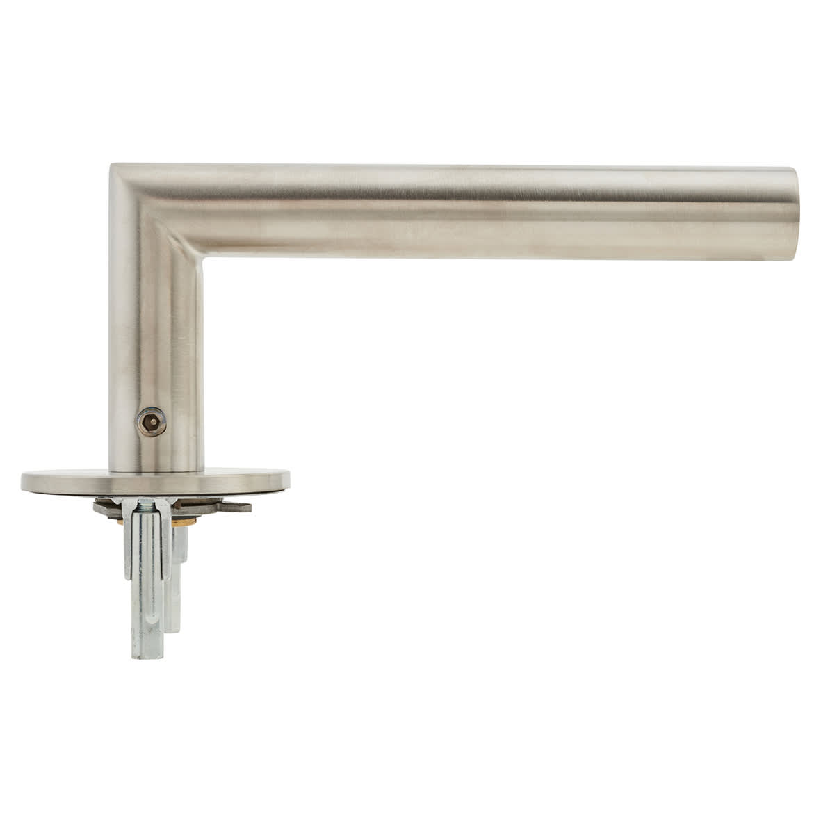 Satin Stainless Steel Door Handles on Round Slim Rose - Schema Minim Range - view 5