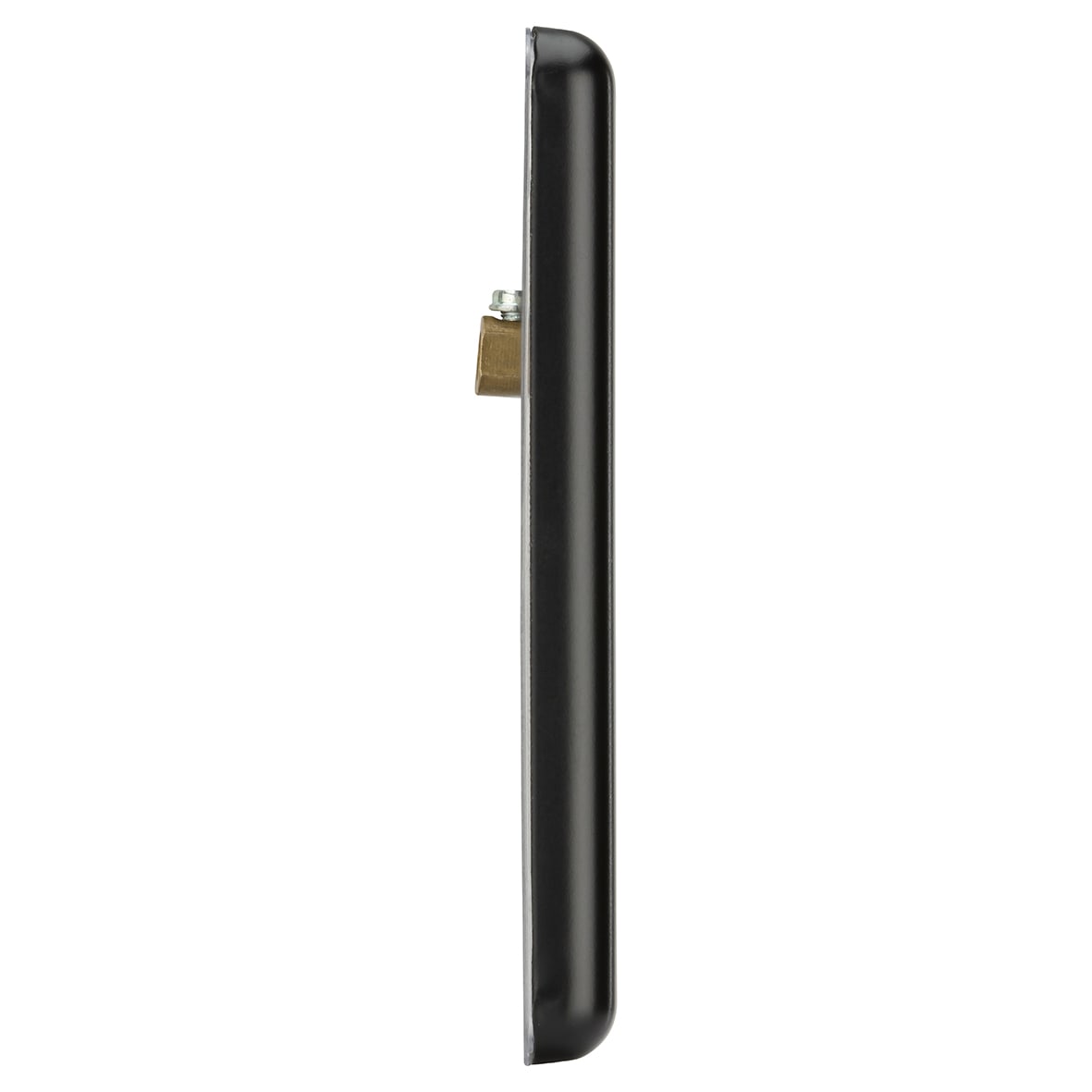 1 Gang Round Edge Blank Plate - Matt Black - view 3