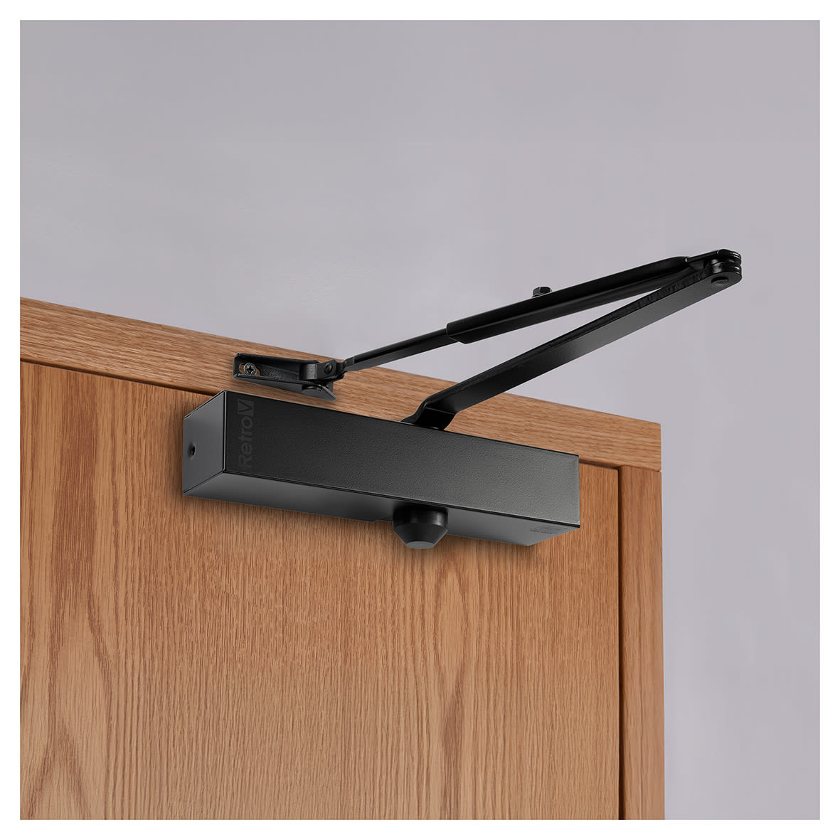 RetroV Overhead Fire Door Closer - Power Size 3-6 - Push/Pull Mounting - Matt Black - view 3
