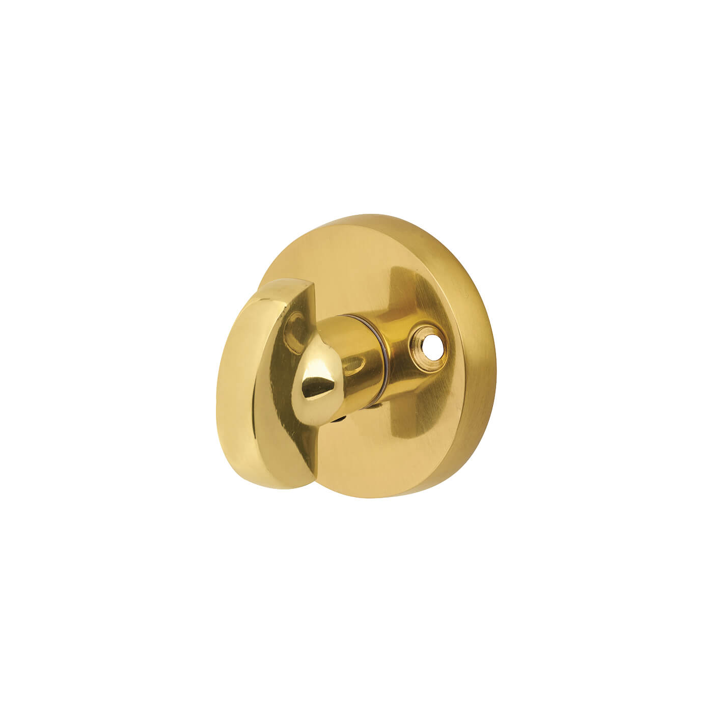 Victorian Pattern Turn Knob & Release - Polished Brass - view 4