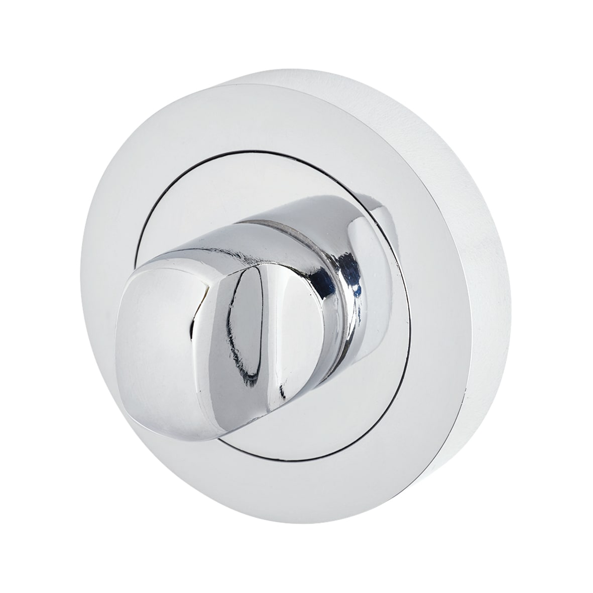 Polished Chrome Bathroom Lock Door Handle on Rose Pack - Knightsbridge Range - view 6