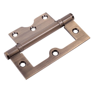 Ball Bearing Flush Door Hinge - 100 x 72 x 2.5mm - Antique Brass - Pair - view 2