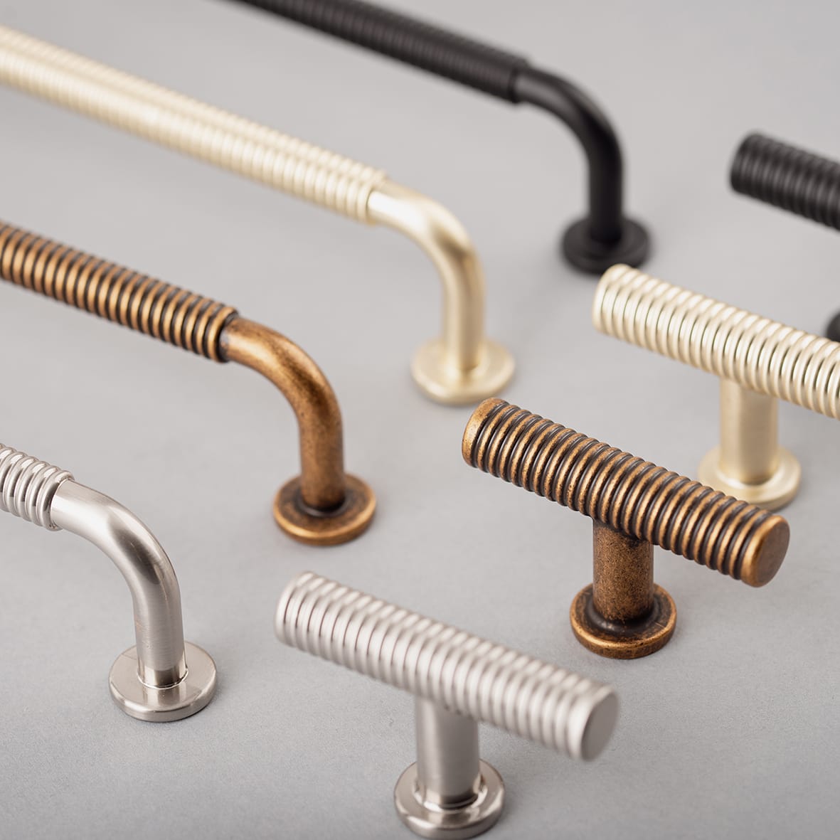 Crewe 10mm Reeded D-Bar Cabinet Pull Handle - 128mm Centres - Matt Black - view 4