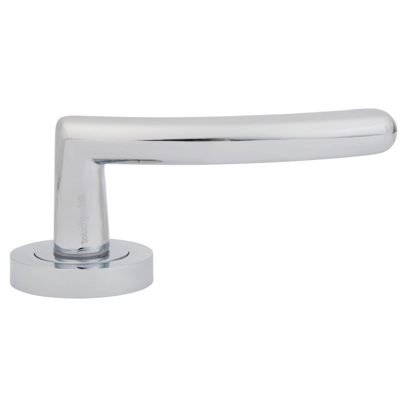 Polished Chrome Door Handles on Round Rose - Carina Range - view 3