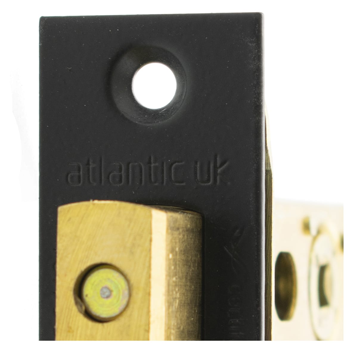 Fire-Rated Bolt Through Tubular Bathroom Deadbolt - 65mm Case - 45mm Backset - Square - Matt Black - view 2