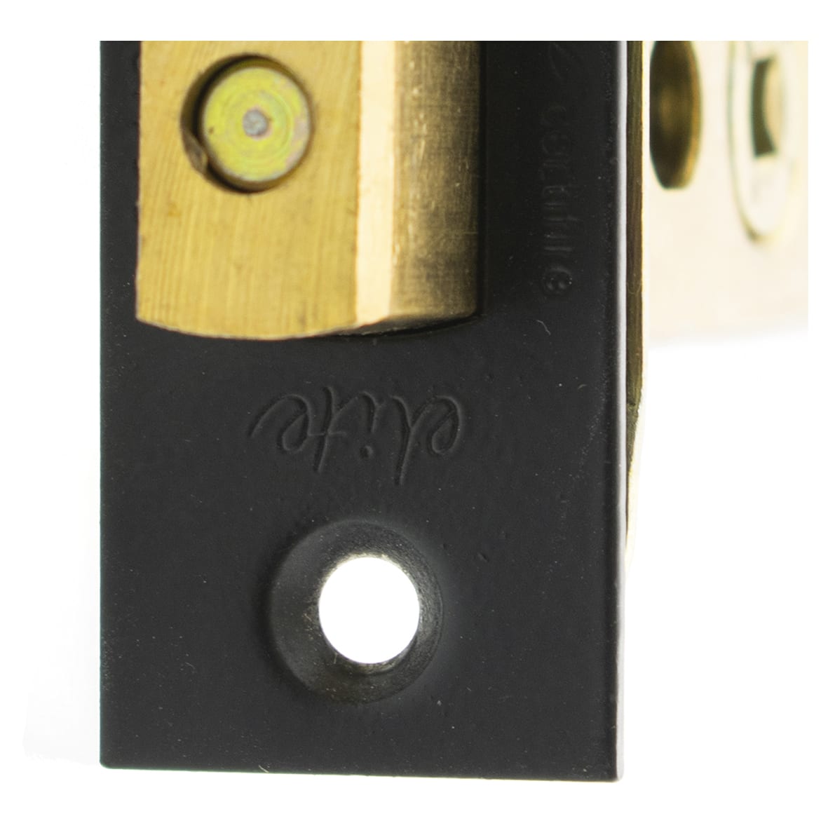 Fire-Rated Bolt Through Tubular Bathroom Deadbolt - 65mm Case - 45mm Backset - Square - Matt Black - view 3