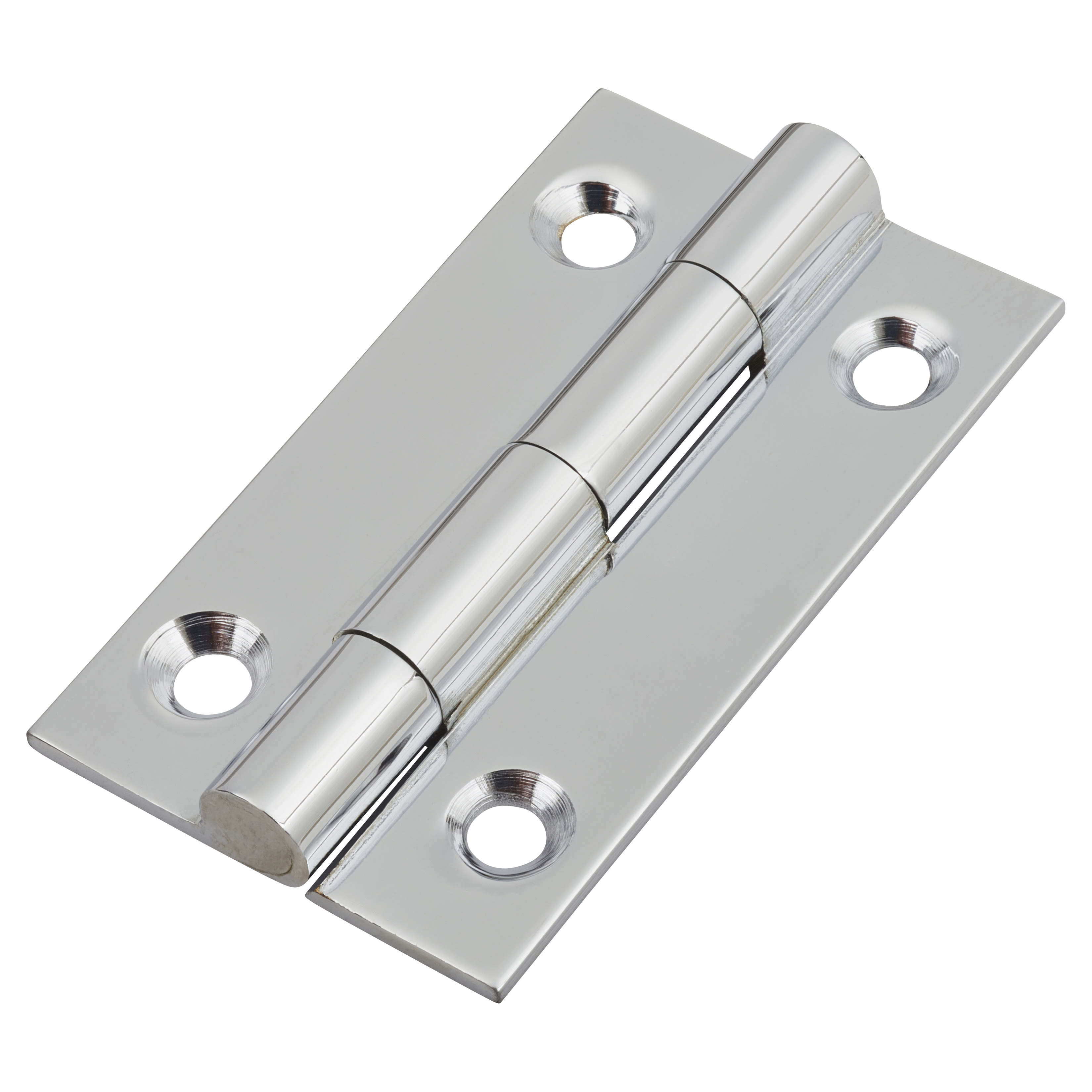 Solid Drawn Butt Cabinet Hinge - 38 x 22 x 1.45mm - Polished Chrome - Pair - view 2