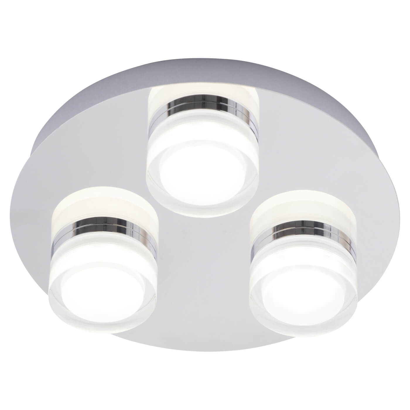 Forum Spa Amalfi 5W 3 Light Flush LED Bathroom Ceiling Light - IP44 - 4000K Cool White - Chrome - view 2