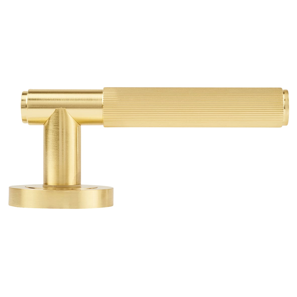 Satin Brass Lines 3 Lever Sashlock Door Handles Pack - Nova Range - view 6