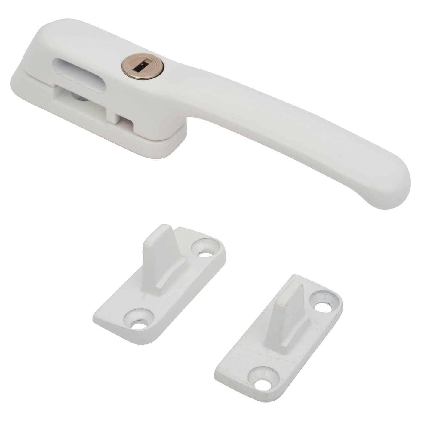 Craftsman Locking Casement Window Fastener - Reversible - White - view 2