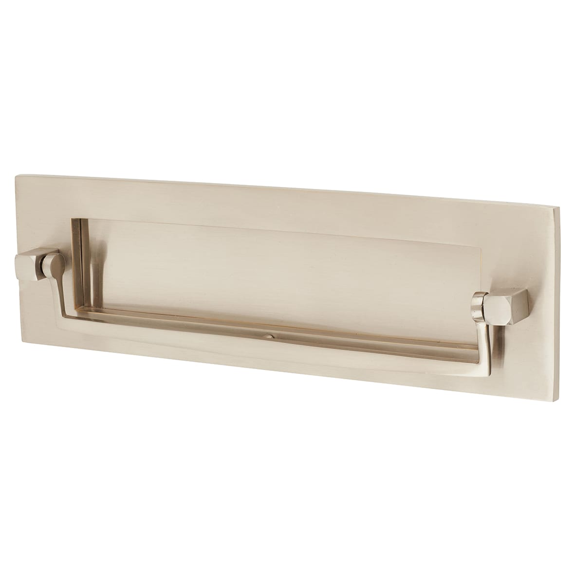 Postal Knocker Letter Plate - 254 x 78mm - Satin Nickel - view 2