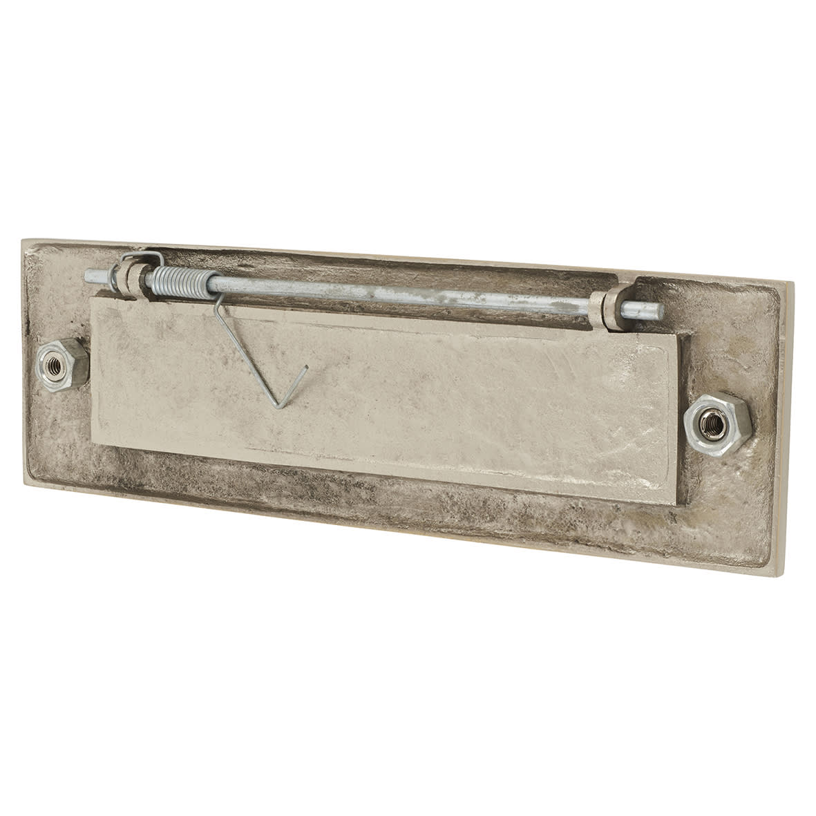 Postal Knocker Letter Plate - 254 x 78mm - Satin Nickel - view 4