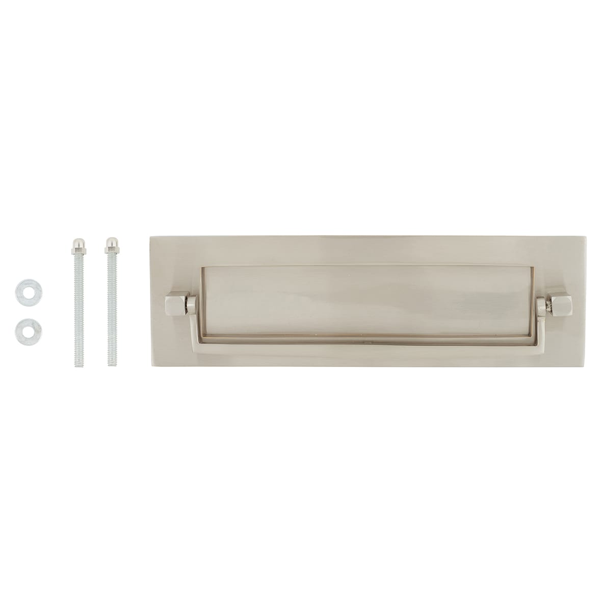 Postal Knocker Letter Plate - 254 x 78mm - Satin Nickel - view 5