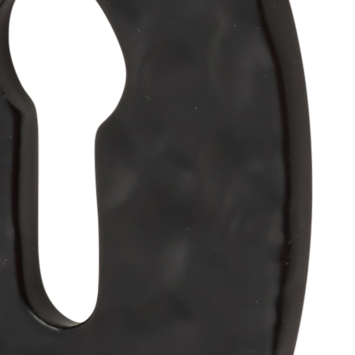 Traditional Oval Escutcheon - 56 x 36mm - Keyhole - Antique Black Iron - view 2
