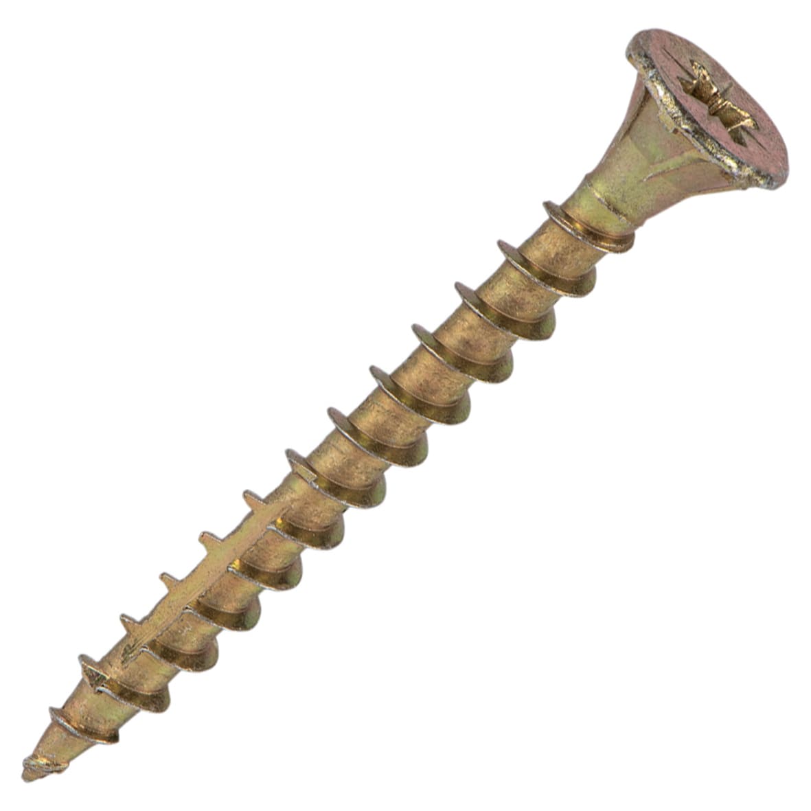 Cutter Pozi Countersunk Wood Screws - 4.5 x 40mm - Yellow Zinc - Pack of 200 - view 2
